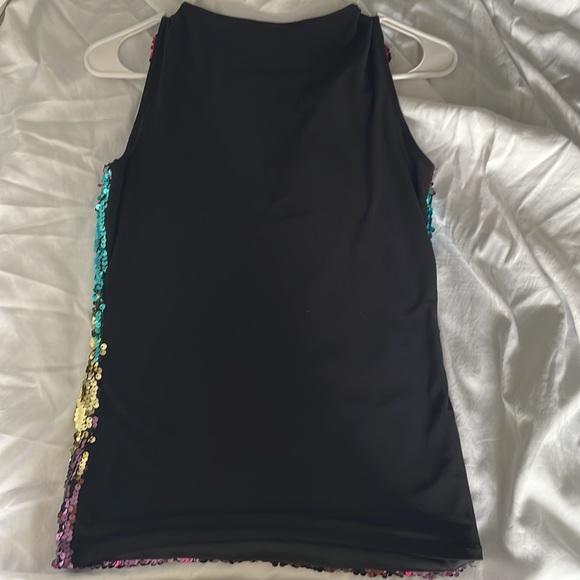 Black colorful sequence size small shirt - Picture 2 of 3
